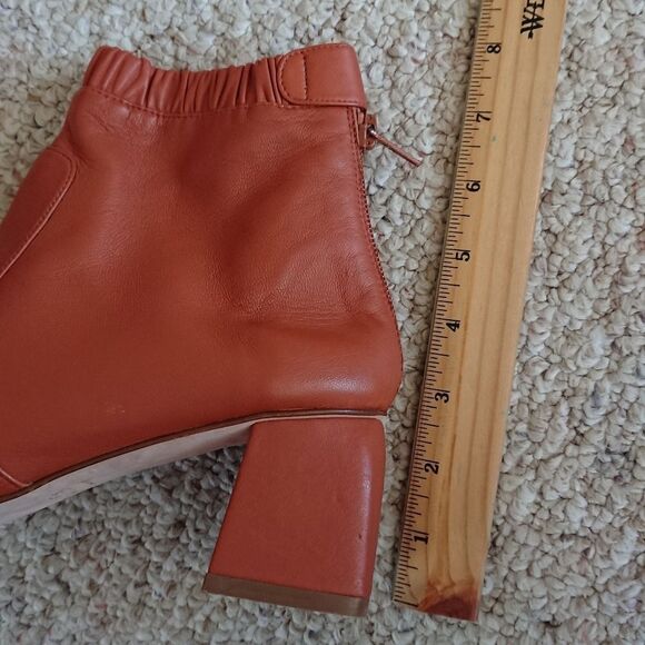 Stuart Weitzman Burnt Orange Nappa leather ankle boot size 9M - Picture 10 of 12